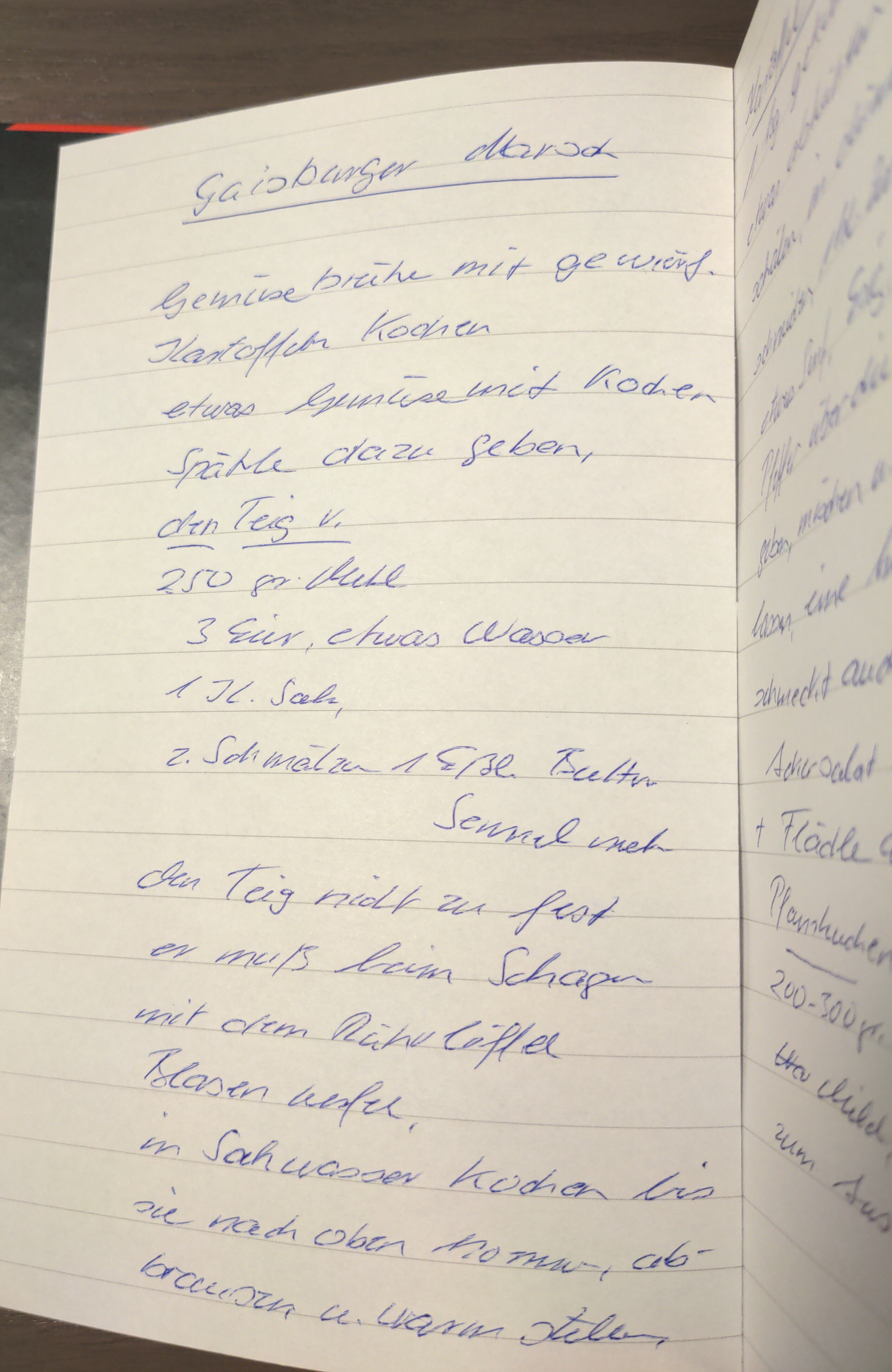 my grandmas handwritten version of this recipe