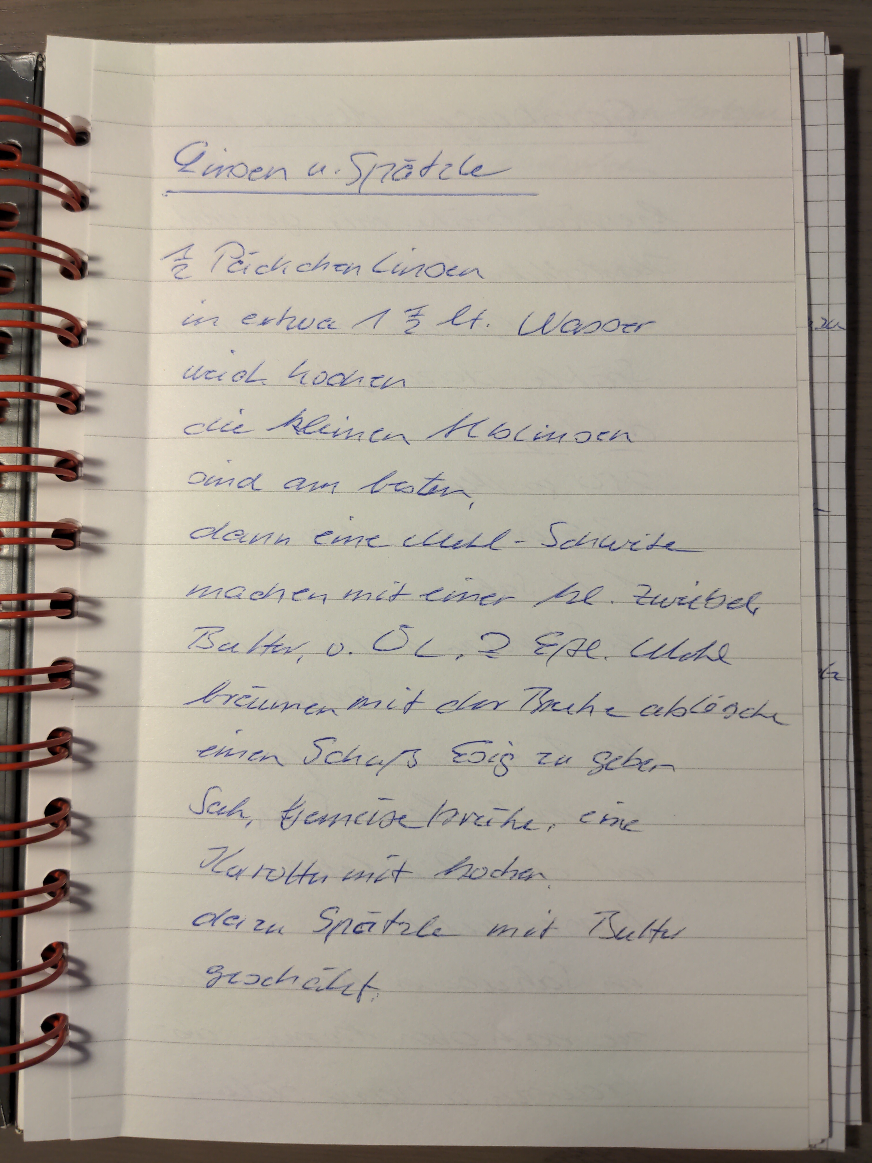 my grandmas handwritten version of this recipe